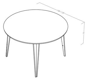 Dubový kulatý jídelní stůl Tabanda ROUND MACIEK 120 cm