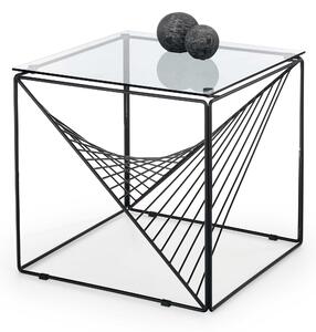 Halmar Konferenční stolek PATO, kouřové sklo / černá