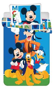 Bavlněné povlečení do postýlky s motivem Mickeyho a jeho přátel. Rozměr povlečení je 100x135, 40x60 cm