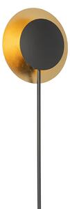 Stojací lampa Art Deco černá se zlatem - Emilienne