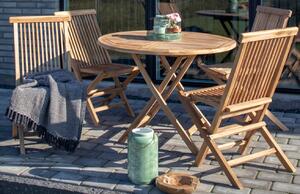 Nordic Living Přírodní dřevěná zahradní židle Kyron
