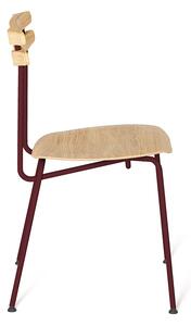 Bordová dřevěná jídelní židle Tabanda Trojka III