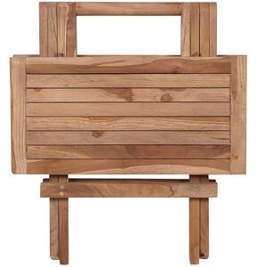Nordic Living Teakový zahradní odkládací stolek Jai 50 x 50 cm
