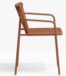 Pedrali Hnědá kovová zahradní židle Tribeca 3665