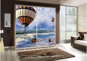 Šatní skříň s posuvnými dveřmi a obrázkem Balony 1 šířka 205 cm