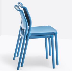 Pedrali Modrá plastová jídelní židle Ara 310