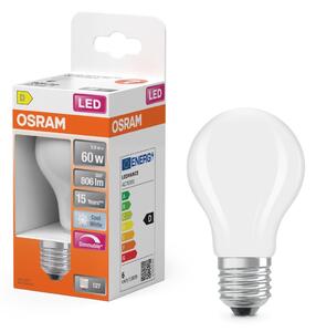 Matná LED stmívatelná žárovka E27 6,5 W CLASSIC A, studená bílá OSRAM
