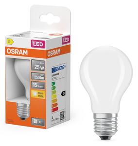 Matná LED žárovka E27 2,5 W CLASSIC A, teplá bílá OSRAM