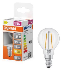 Mini LED žárovka E14 2,5 W CLASSIC P, teplá bílá OSRAM