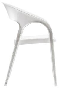 Pedrali Bílá plastová jídelní židle Gossip 620