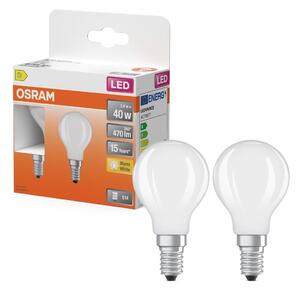 2 ks matná LED žárovka E14 4 W STAR CLASSIC teplá bílá OSRAM