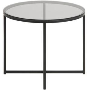 Scandi Kouřově šedý skleněný konferenční stolek Claire 55 cm