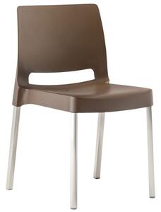 Pedrali Hnědá plastová jídelní židle Joi 870