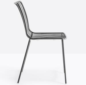 Pedrali Antracitově šedá kovová zahradní židle Nolita 3651