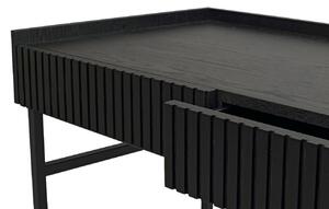 Černý dubový pracovní stůl ROWICO HALIFAX 120 x 61 cm