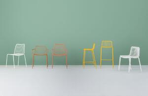 Pedrali Oranžová kovová barová židle Nolita 3657 65 cm