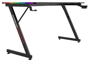 TZB Herní stůl SHADOW GAMER 2.0 140 cm LED RGB černý