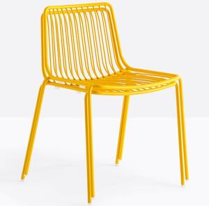 Pedrali Žlutá kovová jídelní židle Nolita 3650