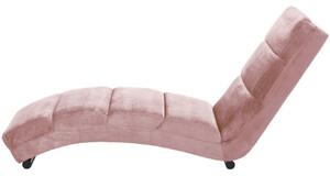 Scandi Růžová sametová lenoška Grane 119 cm