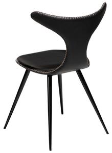 ​​​​​Dan-Form Černá koženková vintage jídelní židle DAN-FORM Dolphin