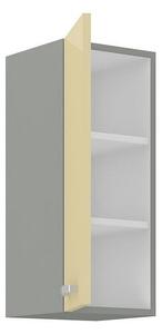 Horní kuchyňská skříňka Karmen 30G-72 1F, 30 cm, šedá/krémová