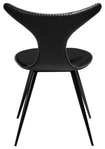 ​​​​​Dan-Form Černá koženková vintage jídelní židle DAN-FORM Dolphin