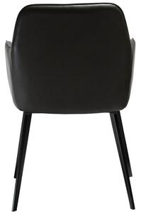 ​​​​​Dan-Form Tmavě šedá koženková jídelní židle DAN-FORM Embrace s područkami