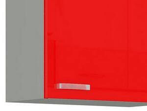 Horní kuchyňská skříňka Rose 60G-72, 60 cm, červený lesk