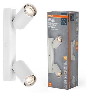 Bílé LED nástěnné svítidlo 2 xU10 OCTAGON, teplá bílá OSRAM