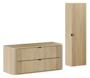 Comad Koupelnová sestava Ovalia se skříňkami 120 cm dub Cremona