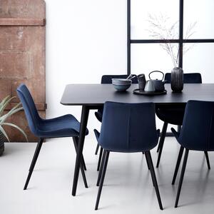 ​​​​​Dan-Form Modrošedá sametová jídelní židle DAN-FORM Hype