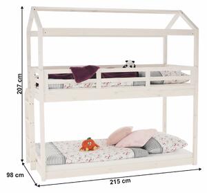 Dětská patrová postel 90 cm Zerlo (s rošty). Vlastní profesionální přeprava až k Vám domů 1016325
