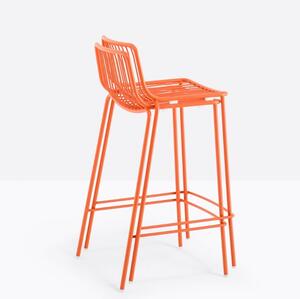 Pedrali Oranžová kovová barová židle Nolita 3657 65 cm
