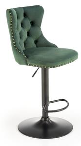 Halmar Barová židle H-117, tmavě zelená / černá