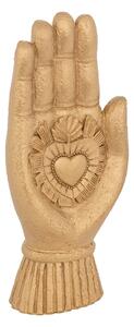 Dekorační soška Amira Heart, 16,5x7,5x3,5 cm, zlatá