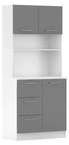 LASET NEW KREDENC BIELA/GRAFIT