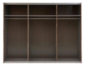Šatní skříň s posuvnými dveřmi Dover, 270 cm, srubová prkna/tmavý beton