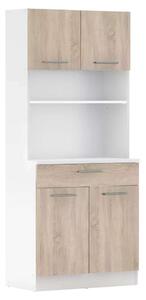 DOMIS NEW KREDENC BIELA/DUB SONOMA