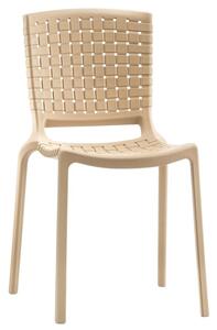 Pedrali Krémová plastová jídelní židle Tatami 305