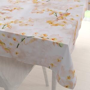 Biante Teflonový obdélníkový ubrus TF-045 Orchideje na béžovém 140x220 cm