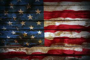 DIMEX | Vliesová fototapeta Deska Americká vlajka MS-5-1498 | 375 x 250 cm| modrá, červená, bílá