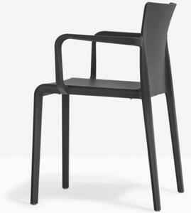 Pedrali Černá plastová jídelní židle Volt 675