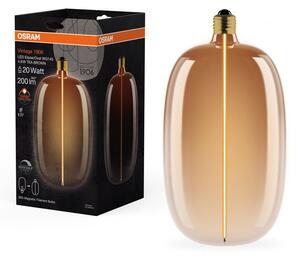 Hnědá LED žárovka E27 4.8W VINTAGE ELIPSE/OVAL, teplá bílá