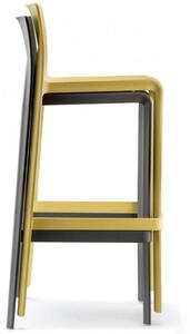 Pedrali Žlutá plastová barová židle Volt 678 76,5 cm