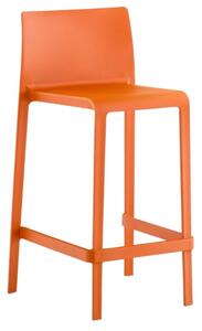 Pedrali Oranžová plastová barová židle Volt 677 66 cm