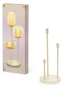 Béžová Dekorativní stojací lampa 3xE27