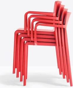 Pedrali Červená plastová jídelní židle Volt 675
