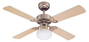 Stropní ventilátor se světlem Vegas, hliník a dřevo, tichý, Westinghouse Westinghouse, VEGAS, Dřevo, Obývací pokoj, Dřevo, Moderní