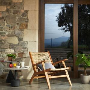 Šedý terrazzo odkládací stolek Kave Home Delano 55 cm