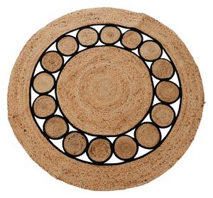 Koberec Jute, (fi) 120 cm, hnědá/černá